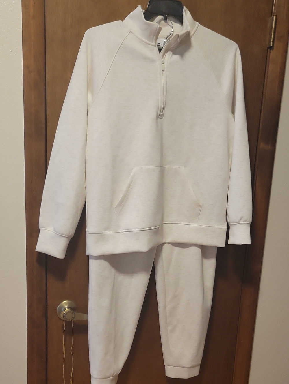 Cream Beige All In Motion Fleece Jogger Track Suit Womens Large